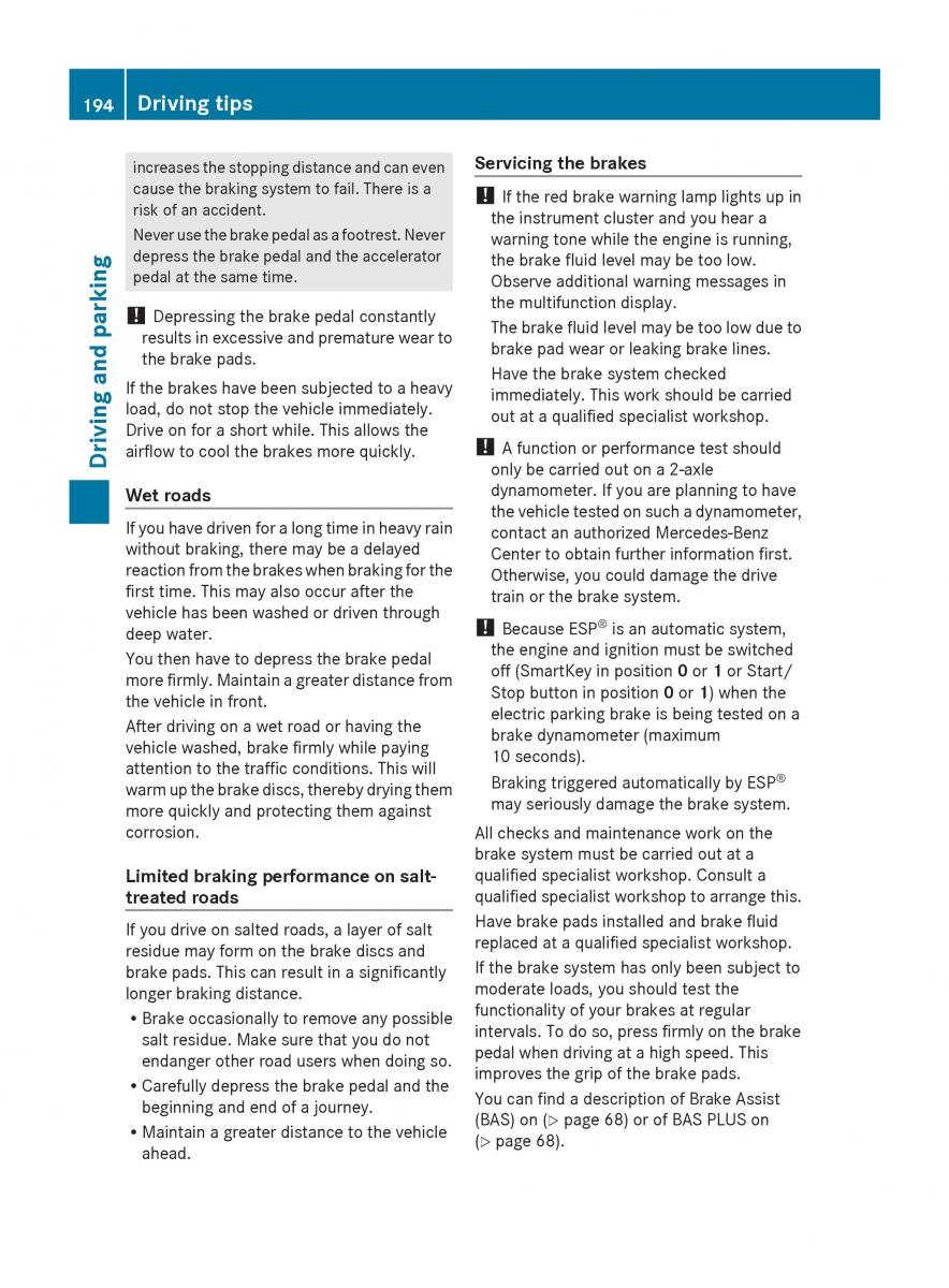 Mercedes Benz GL Class X166 owners manual / page 196