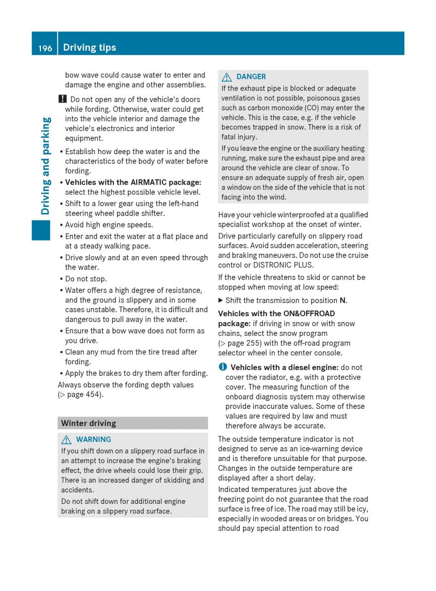 Mercedes Benz GL Class X166 owners manual / page 198