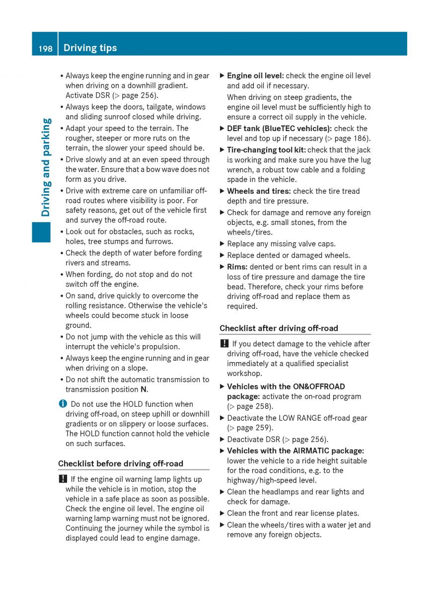 Mercedes Benz GL Class X166 owners manual / page 200