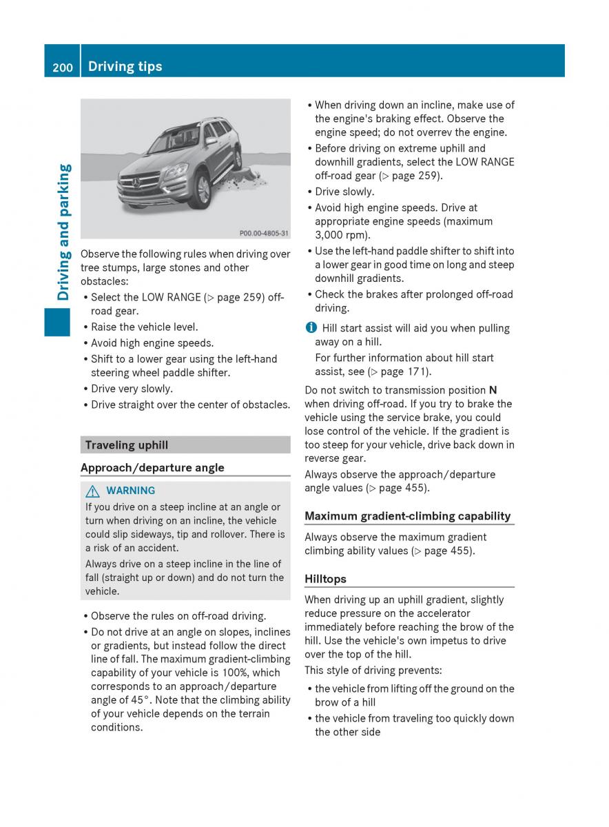 Mercedes Benz GL Class X166 owners manual / page 202