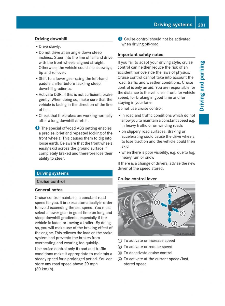 Mercedes Benz GL Class X166 owners manual / page 203