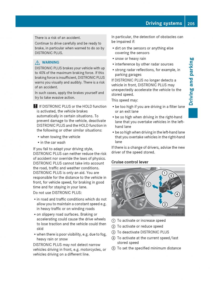 Mercedes Benz GL Class X166 owners manual / page 207