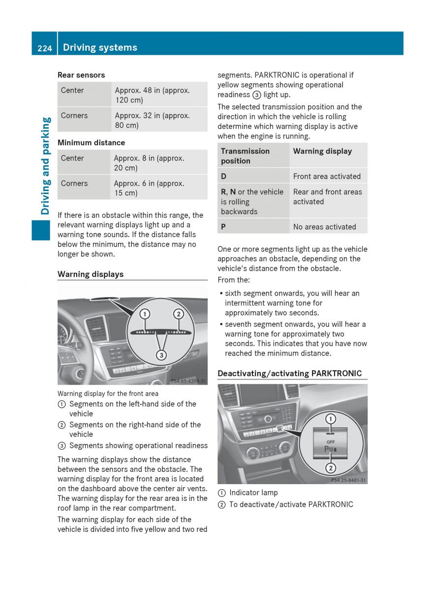 Mercedes Benz GL Class X166 owners manual / page 226