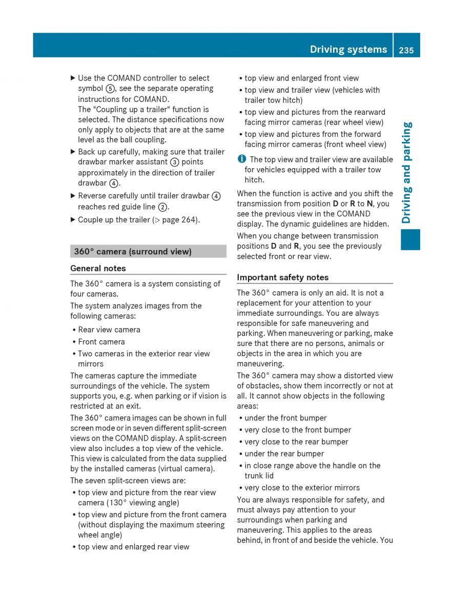 Mercedes Benz GL Class X166 owners manual / page 237