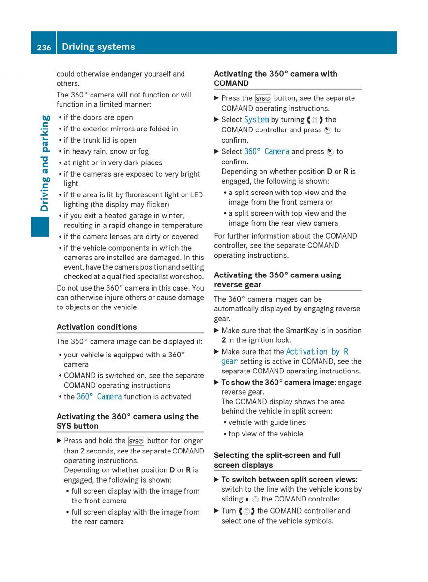 Mercedes Benz GL Class X166 owners manual / page 238