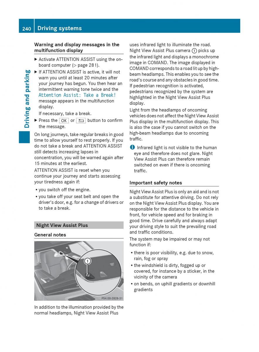 Mercedes Benz GL Class X166 owners manual / page 242