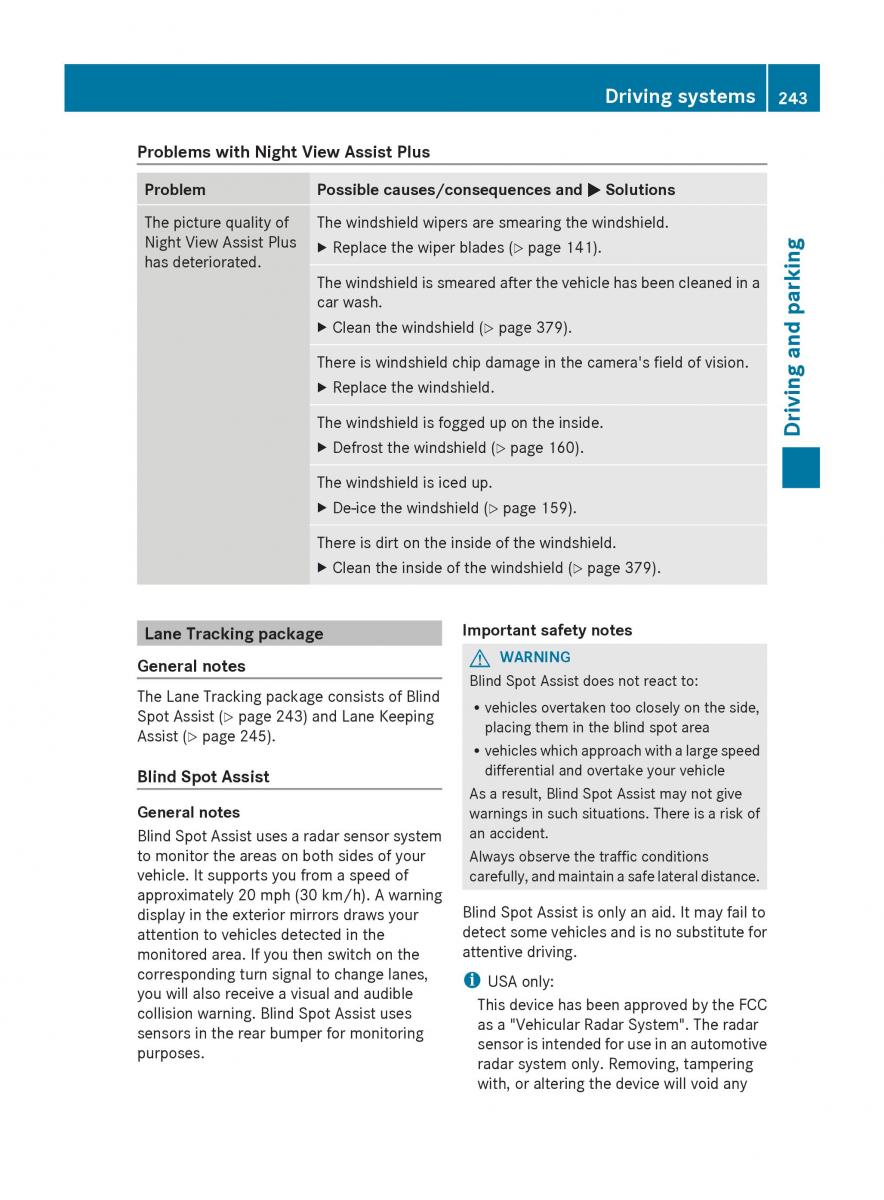 Mercedes Benz GL Class X166 owners manual / page 245