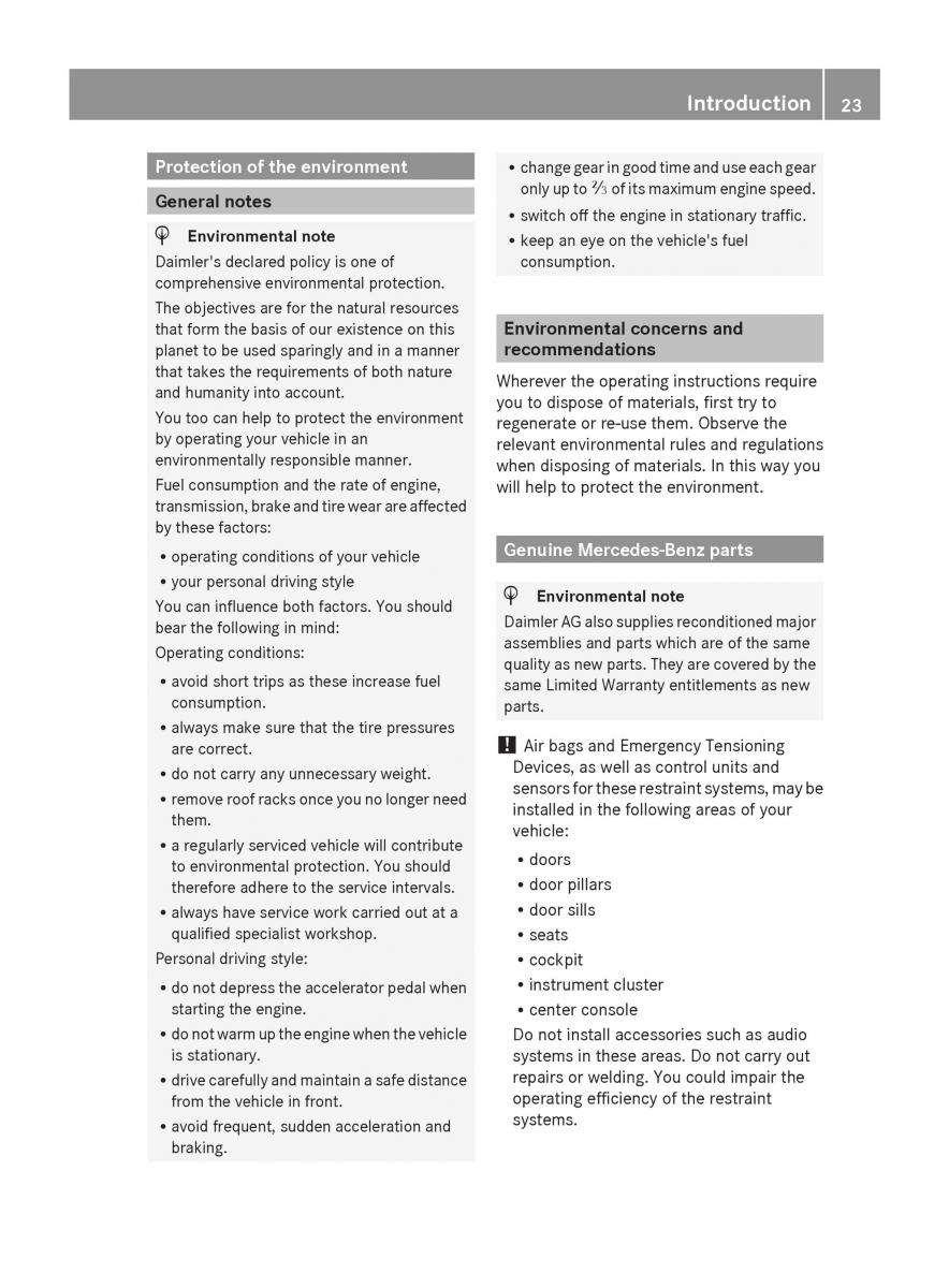 Mercedes Benz GL Class X166 owners manual / page 25