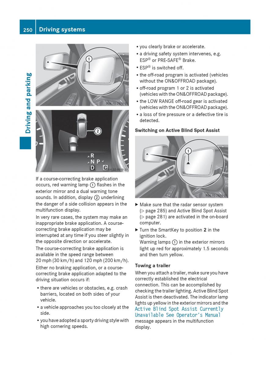 Mercedes Benz GL Class X166 owners manual / page 252