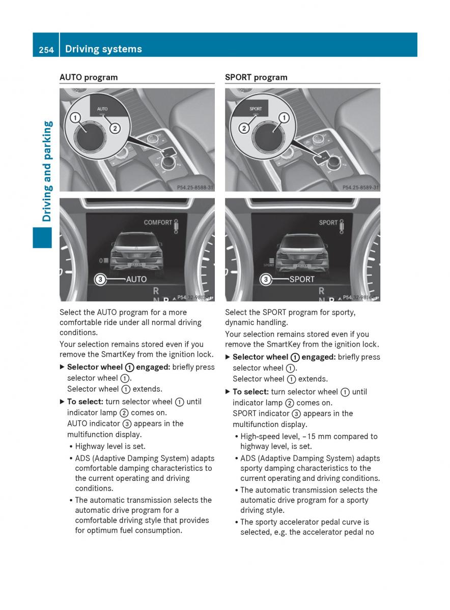 Mercedes Benz GL Class X166 owners manual / page 256