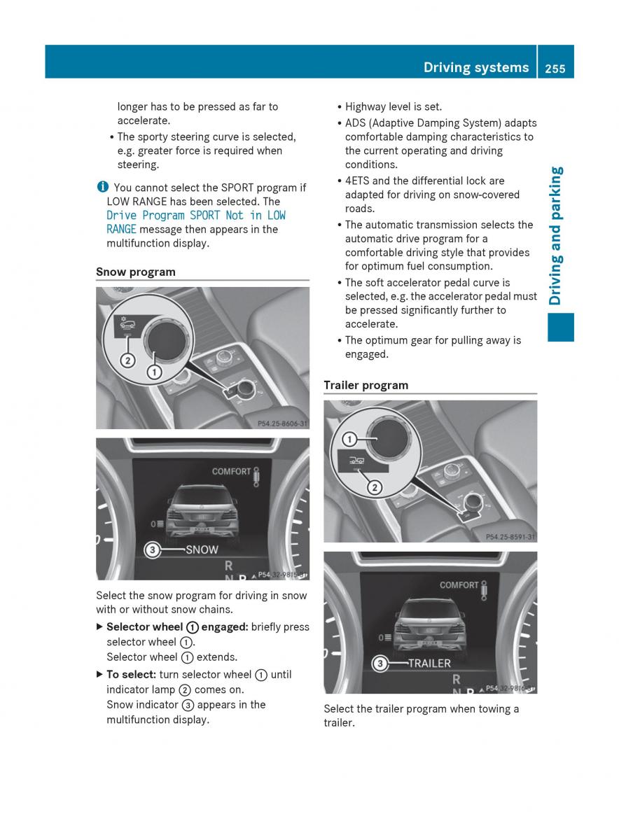 Mercedes Benz GL Class X166 owners manual / page 257