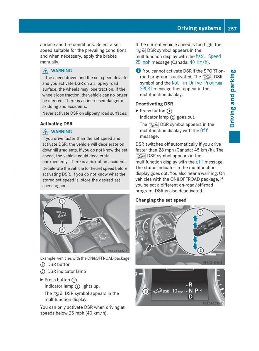 Mercedes Benz GL Class X166 owners manual / page 259