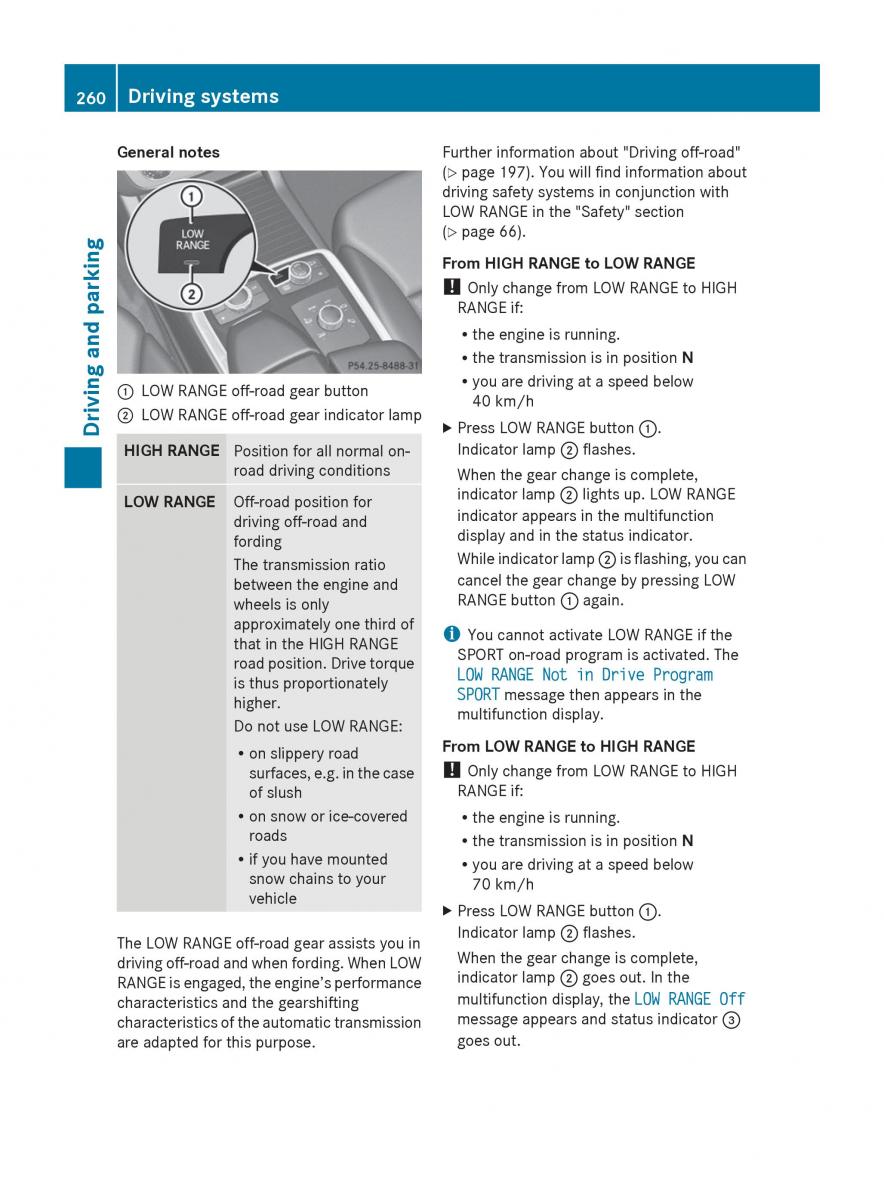 Mercedes Benz GL Class X166 owners manual / page 262