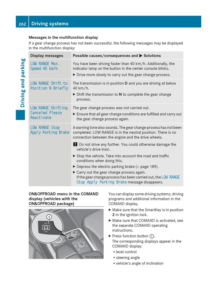 Mercedes Benz GL Class X166 owners manual / page 264