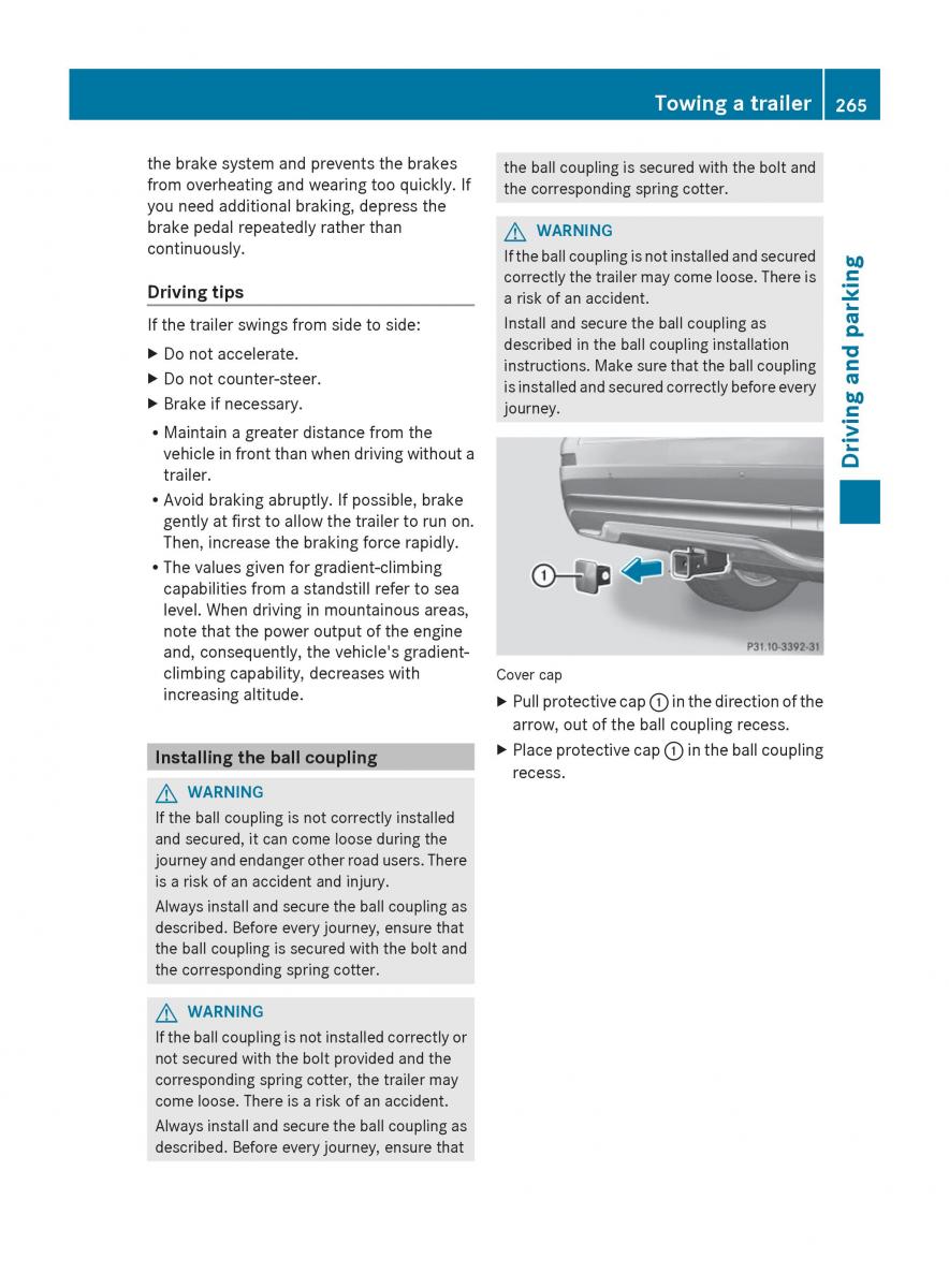 Mercedes Benz GL Class X166 owners manual / page 267