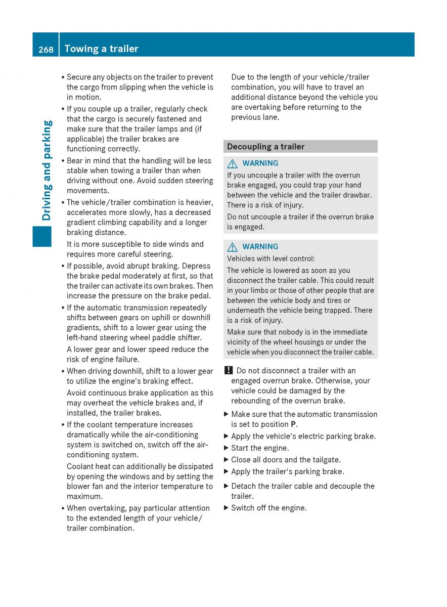 Mercedes Benz GL Class X166 owners manual / page 270