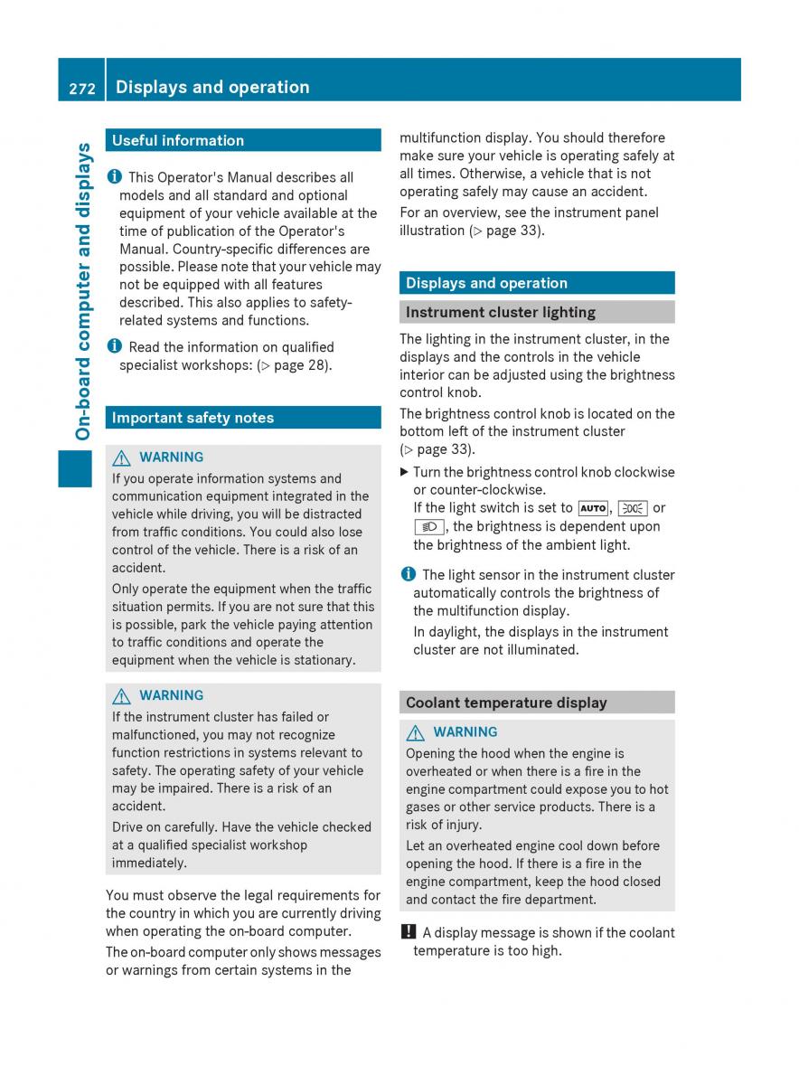 Mercedes Benz GL Class X166 owners manual / page 274