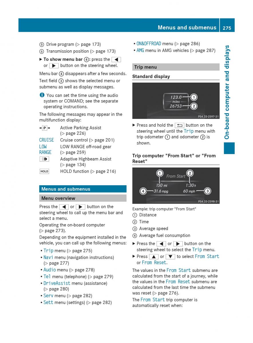 Mercedes Benz GL Class X166 owners manual / page 277