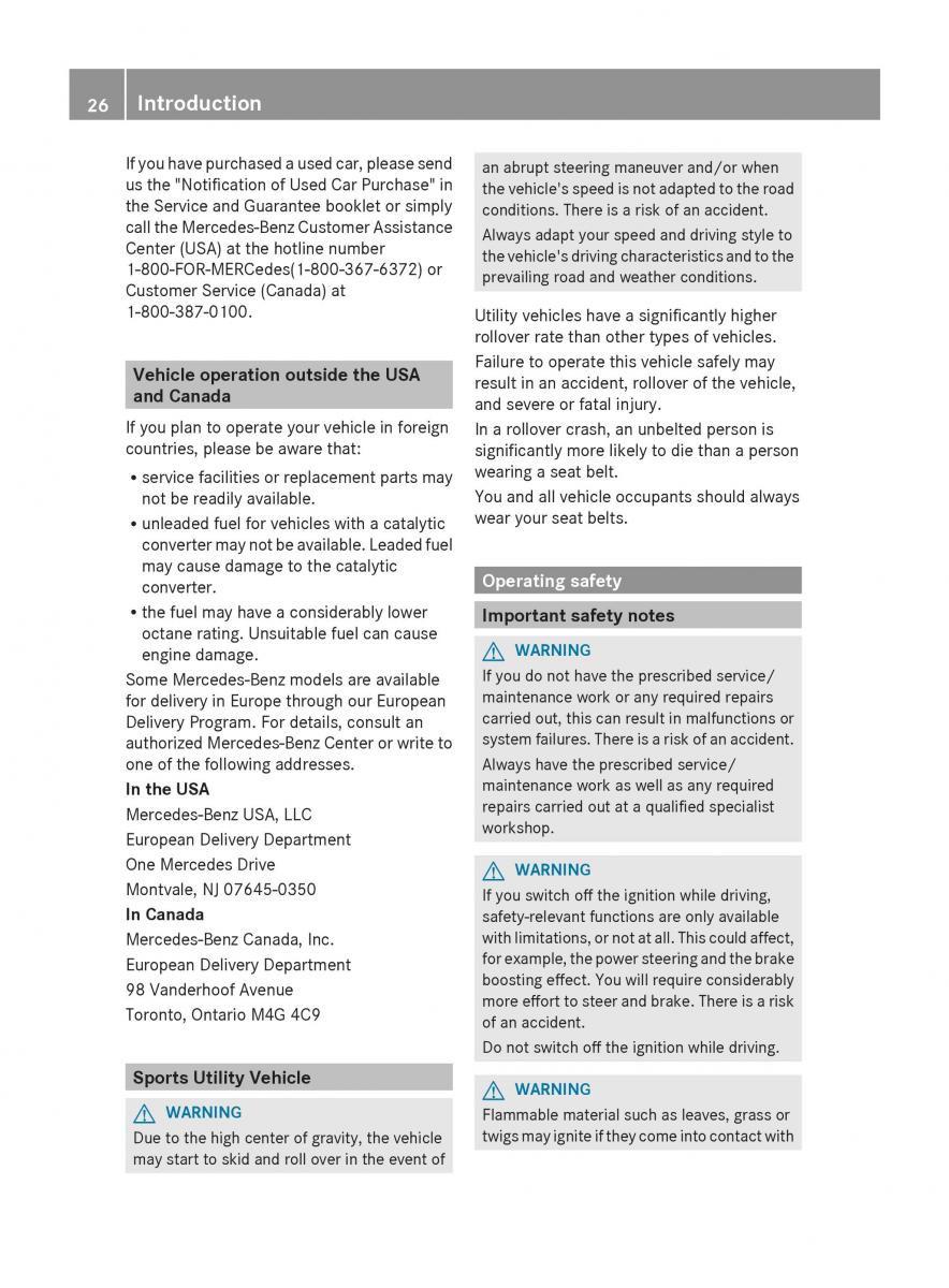 Mercedes Benz GL Class X166 owners manual / page 28