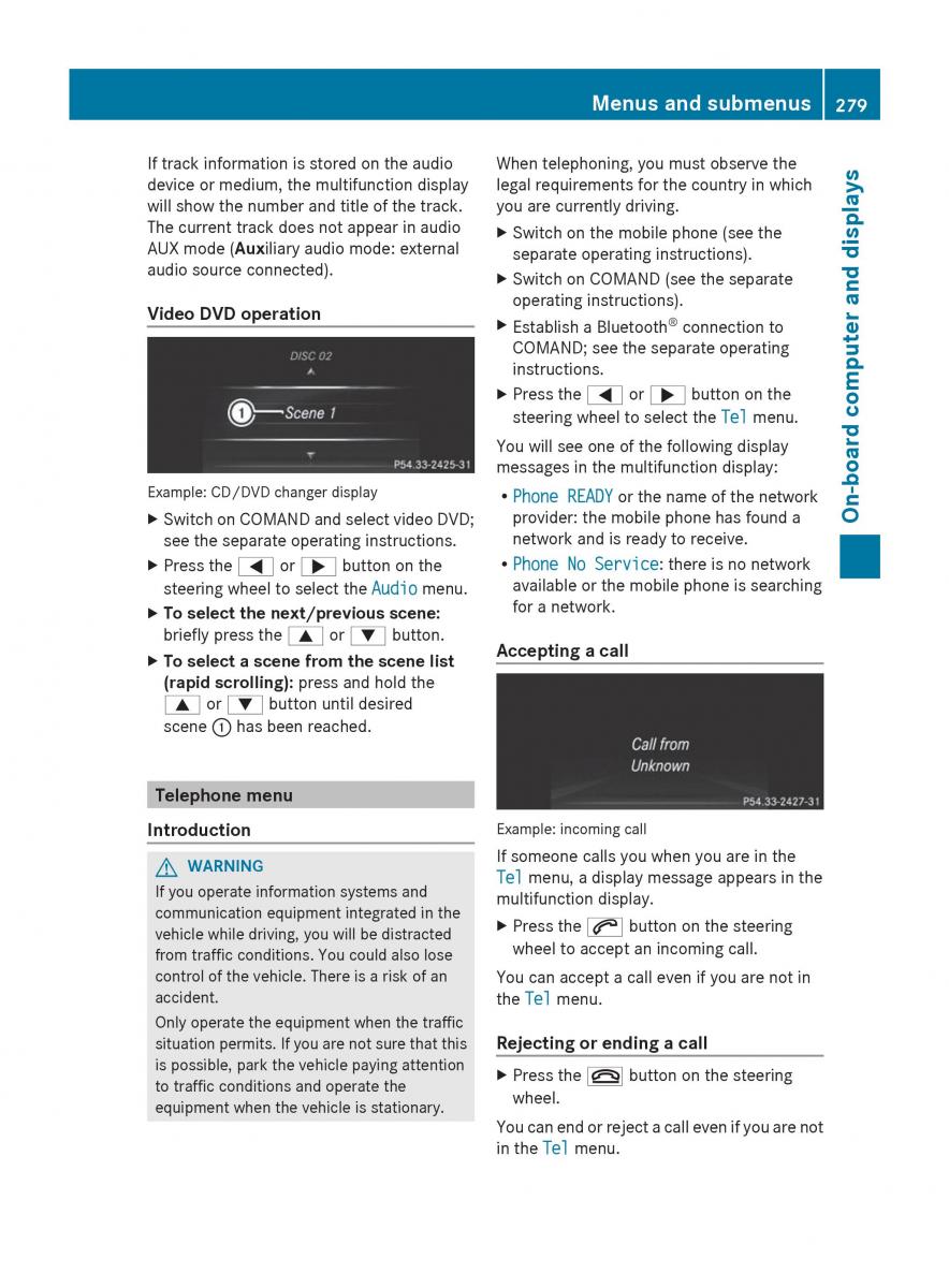 Mercedes Benz GL Class X166 owners manual / page 281