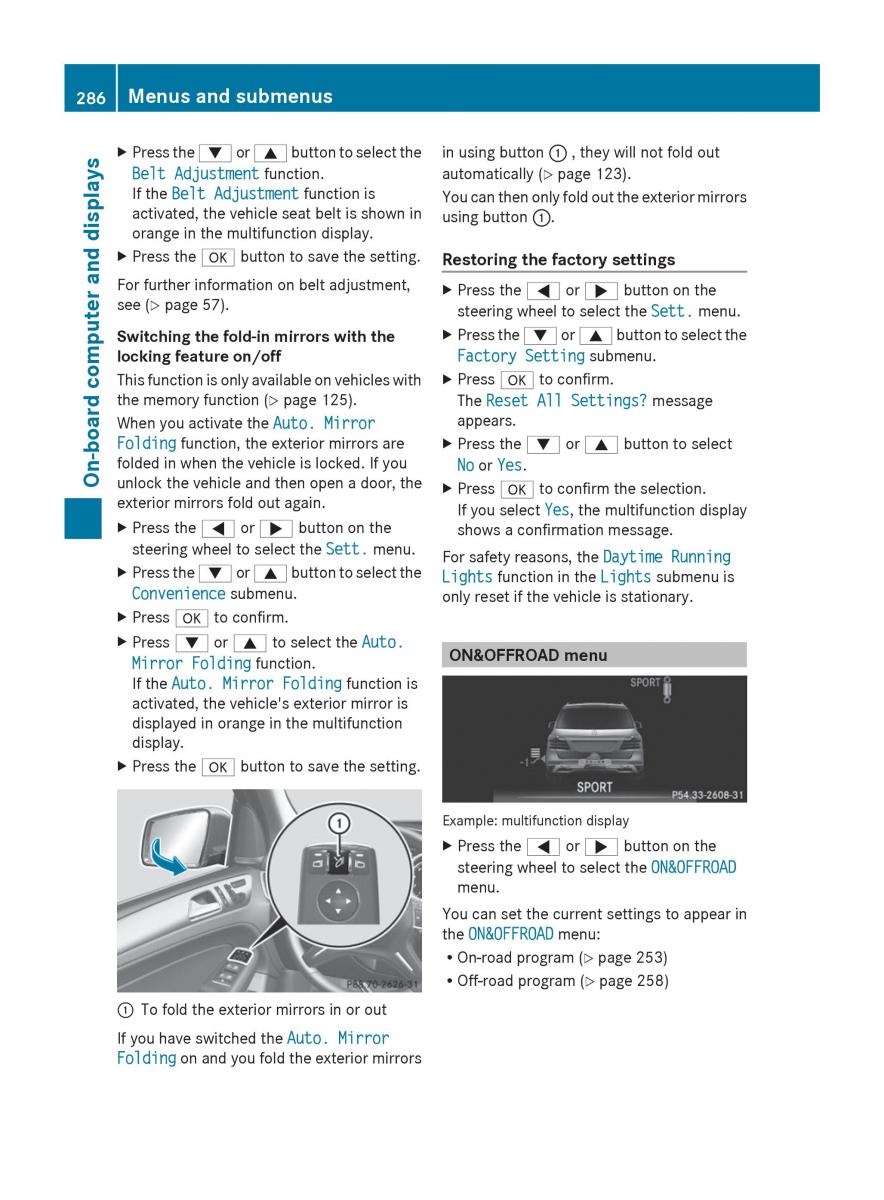 Mercedes Benz GL Class X166 owners manual / page 288