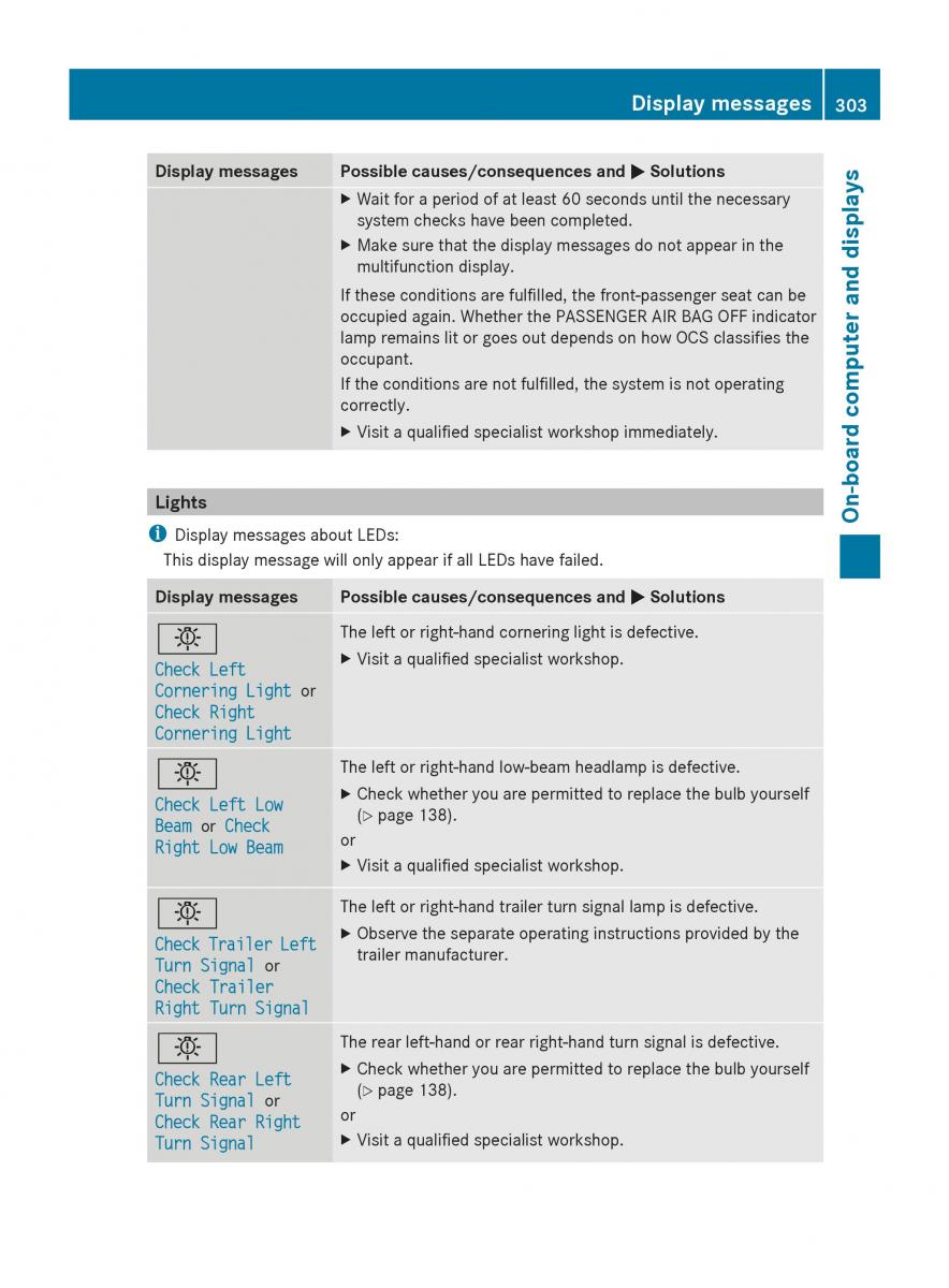 Mercedes Benz GL Class X166 owners manual / page 305