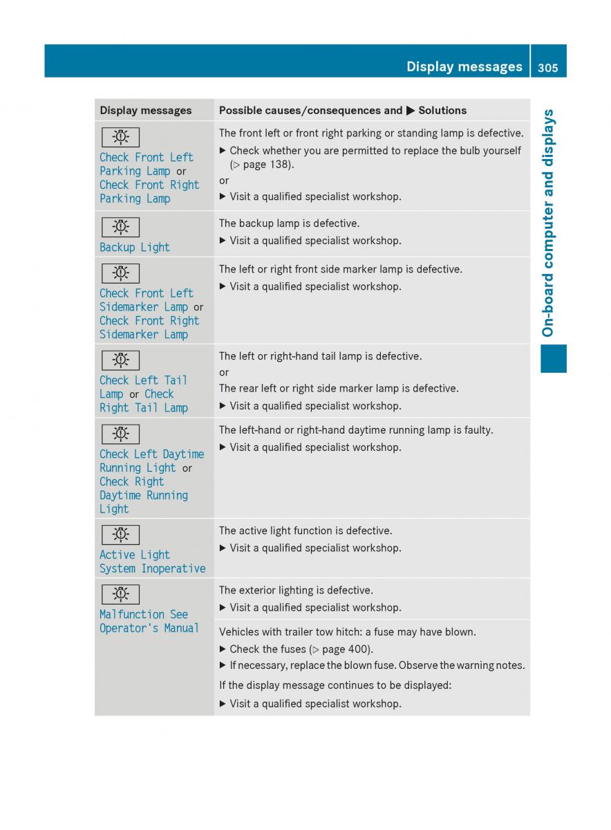 Mercedes Benz GL Class X166 owners manual / page 307