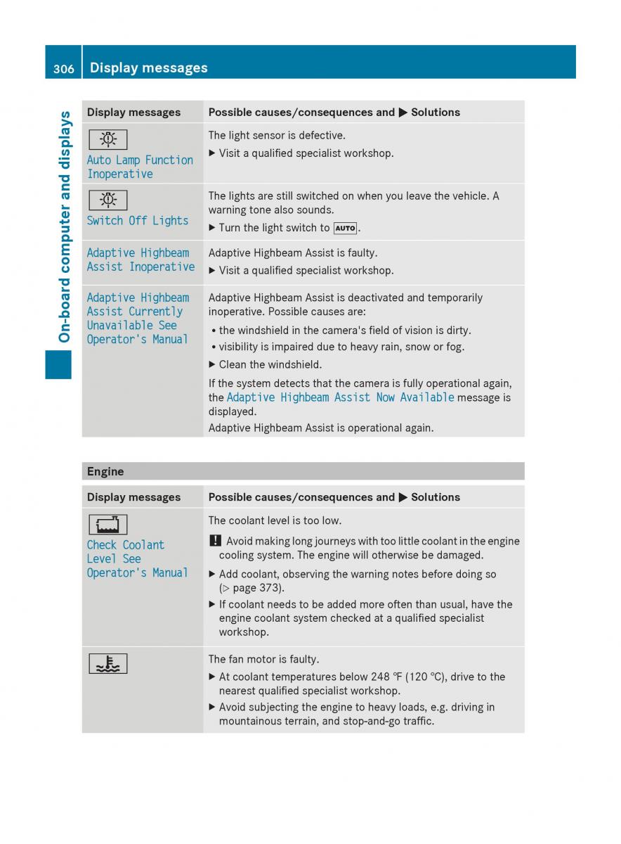 Mercedes Benz GL Class X166 owners manual / page 308