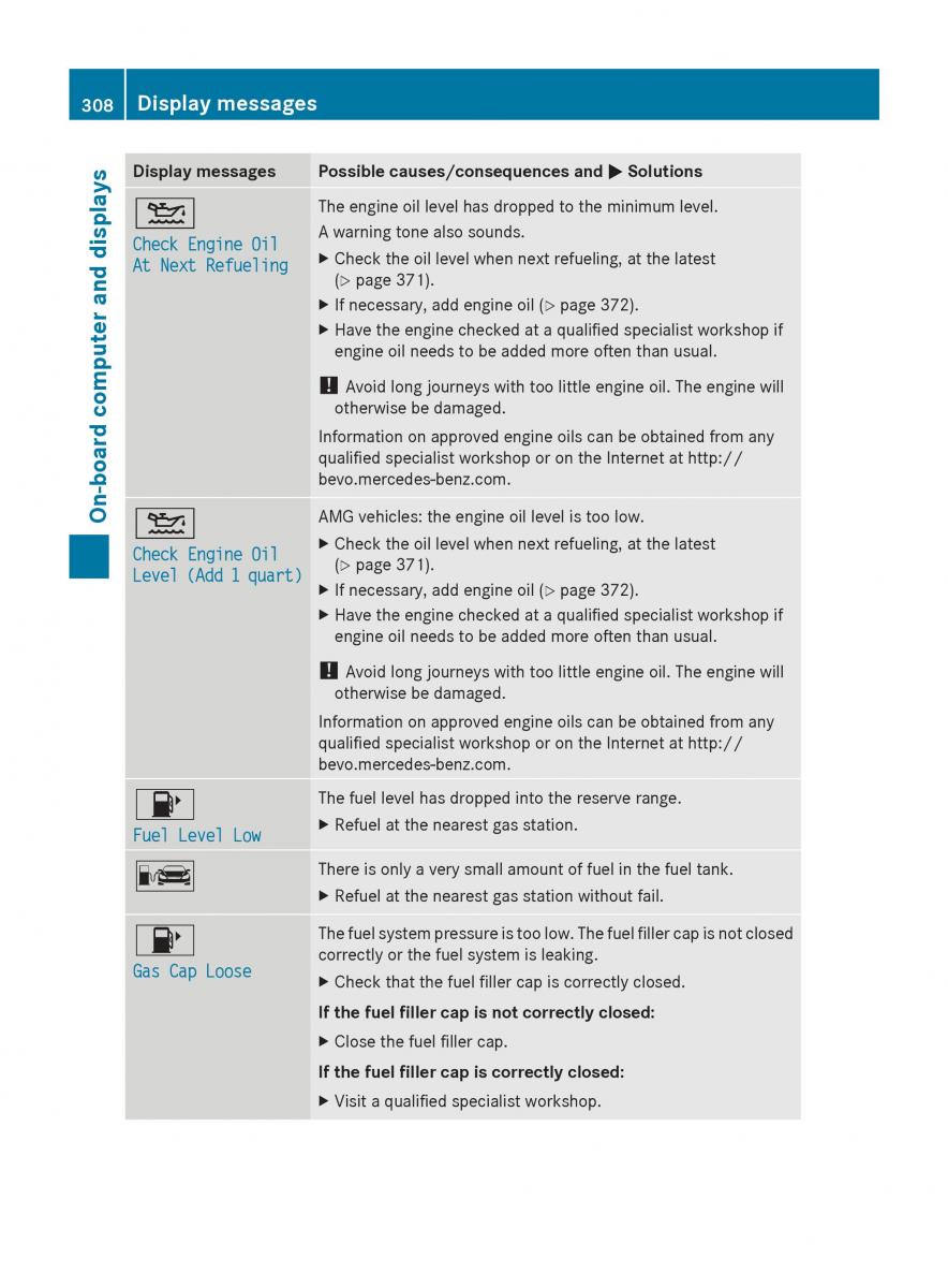 Mercedes Benz GL Class X166 owners manual / page 310