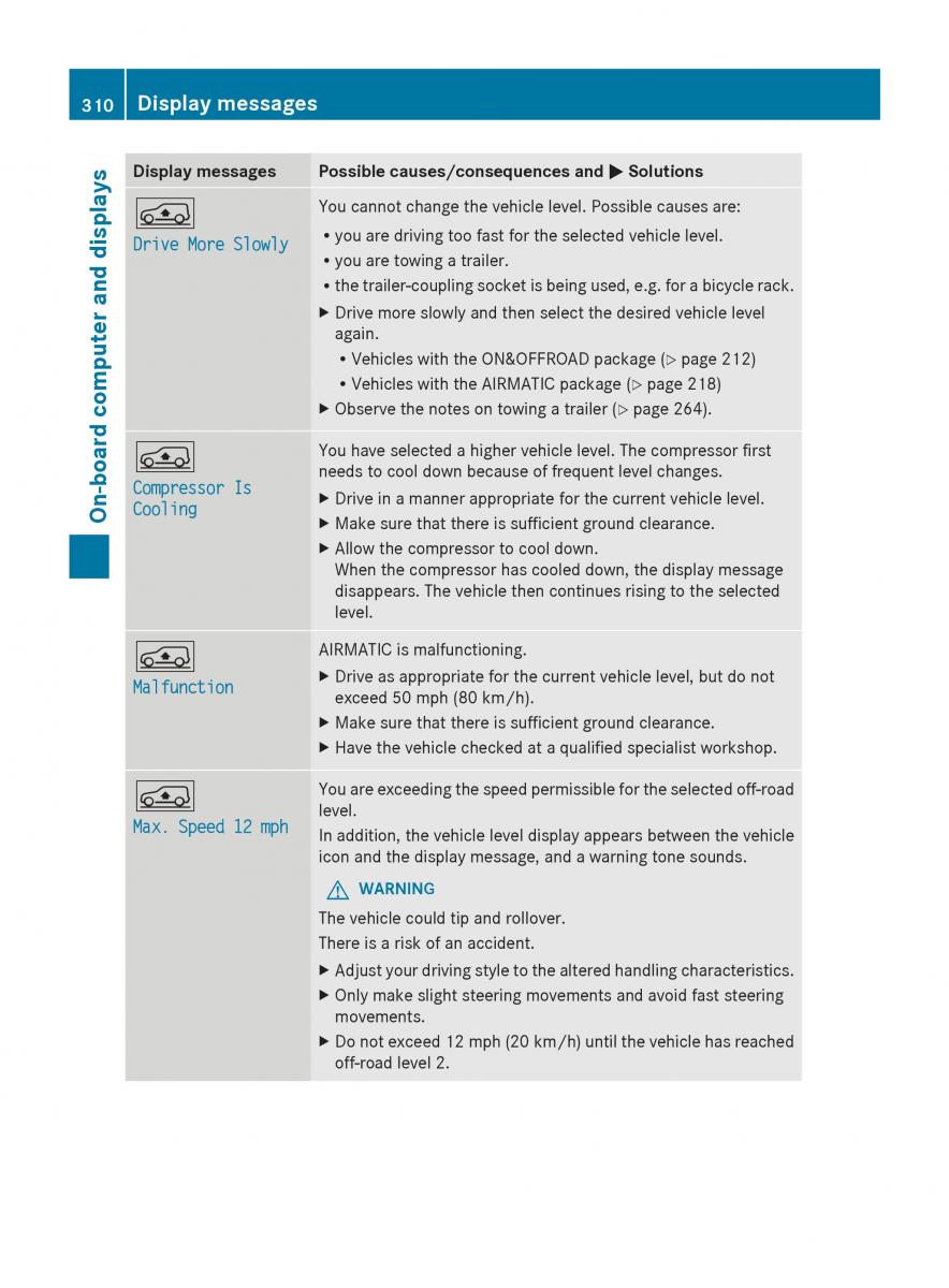 Mercedes Benz GL Class X166 owners manual / page 312