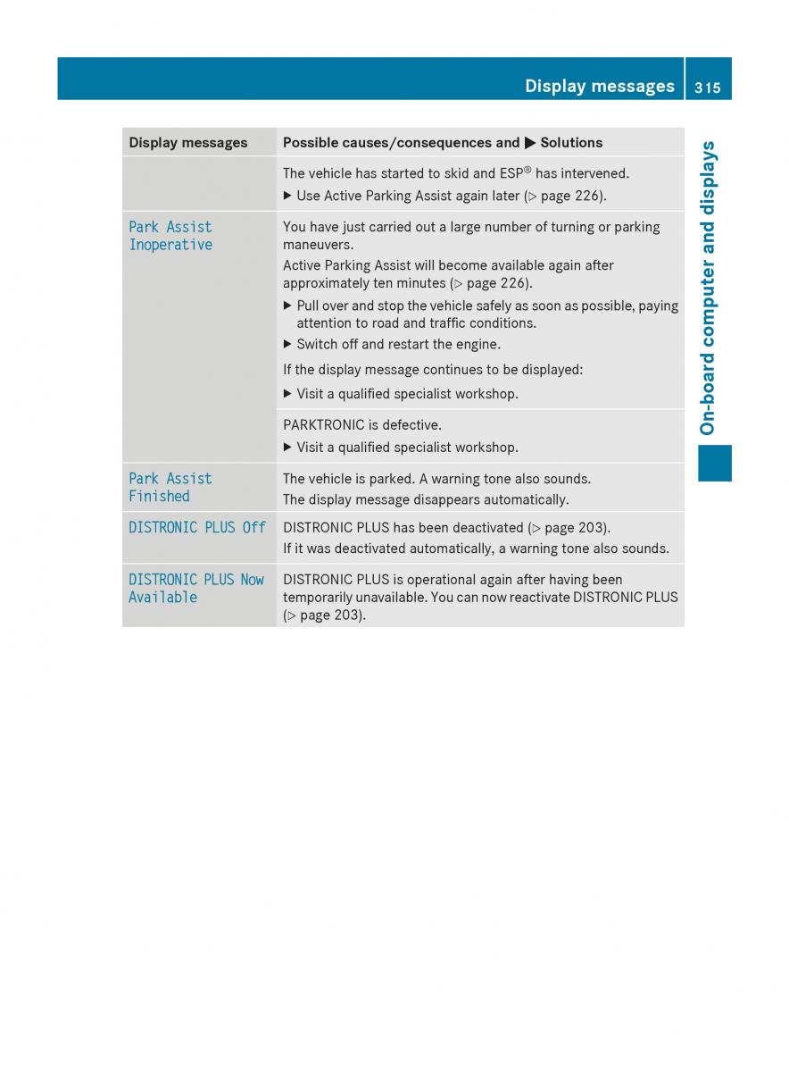 Mercedes Benz GL Class X166 owners manual / page 317