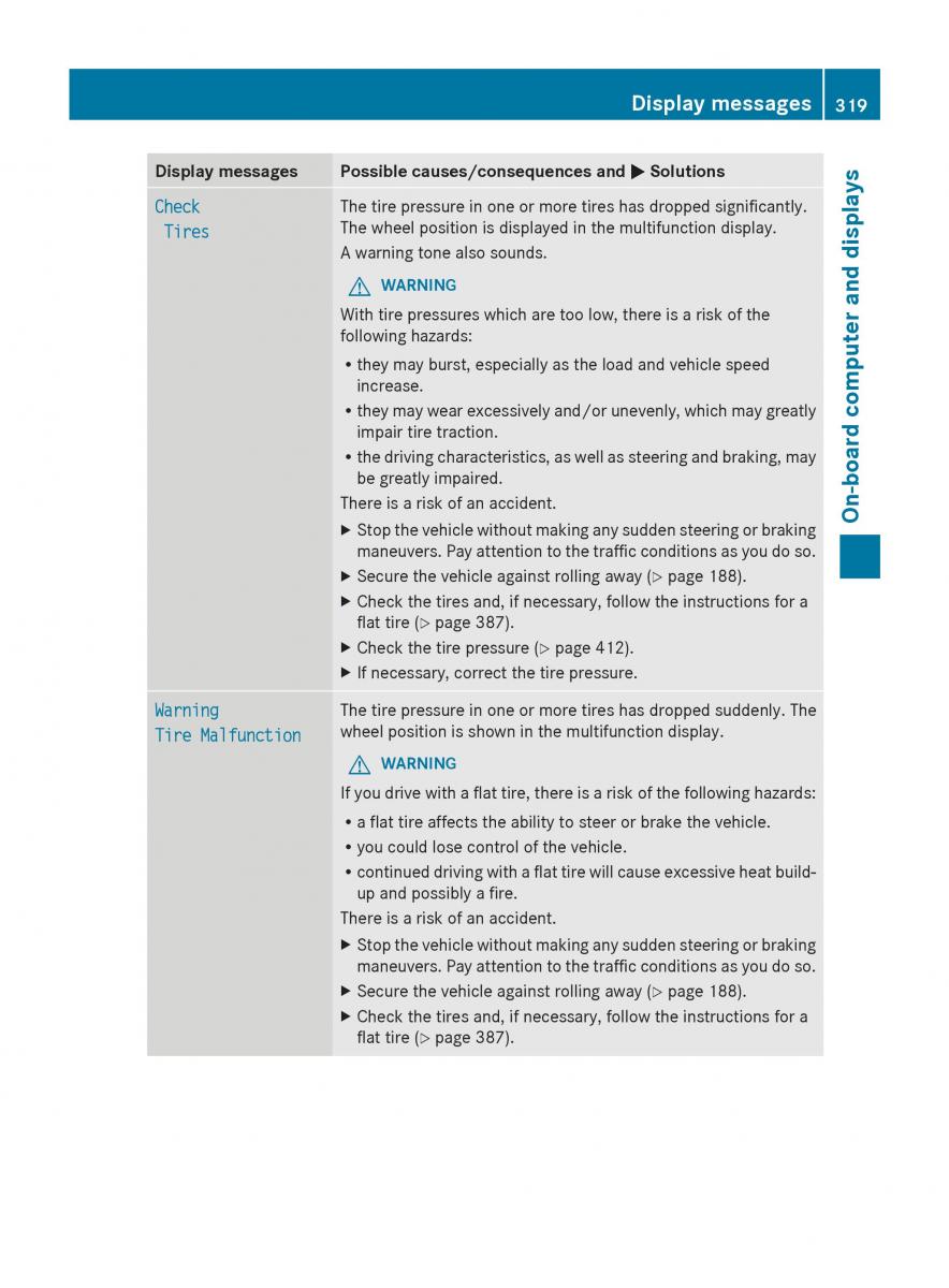 Mercedes Benz GL Class X166 owners manual / page 321