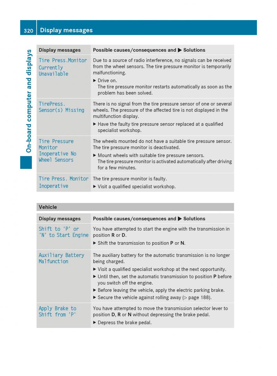 Mercedes Benz GL Class X166 owners manual / page 322