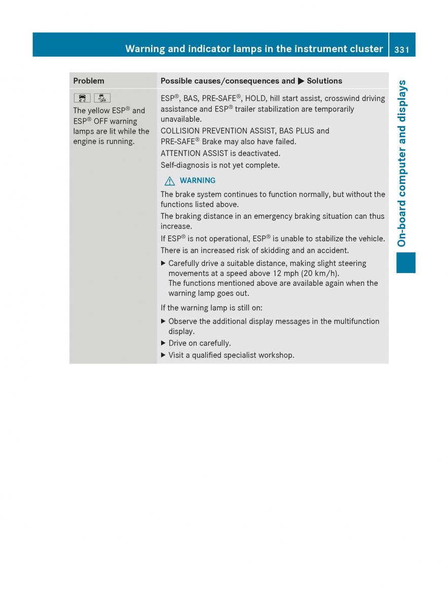 Mercedes Benz GL Class X166 owners manual / page 333