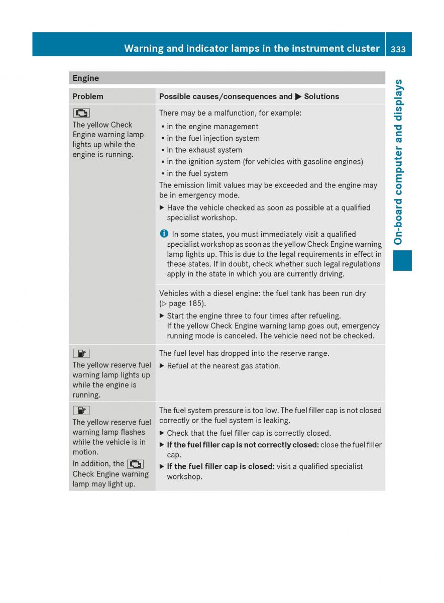 Mercedes Benz GL Class X166 owners manual / page 335