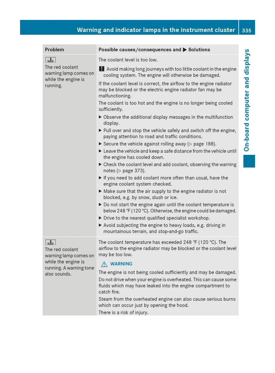 Mercedes Benz GL Class X166 owners manual / page 337