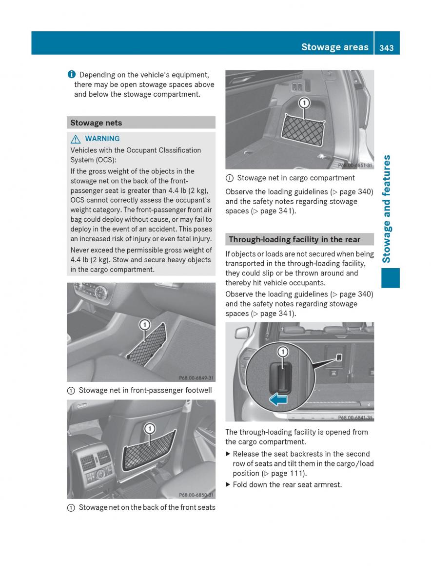 Mercedes Benz GL Class X166 owners manual / page 345