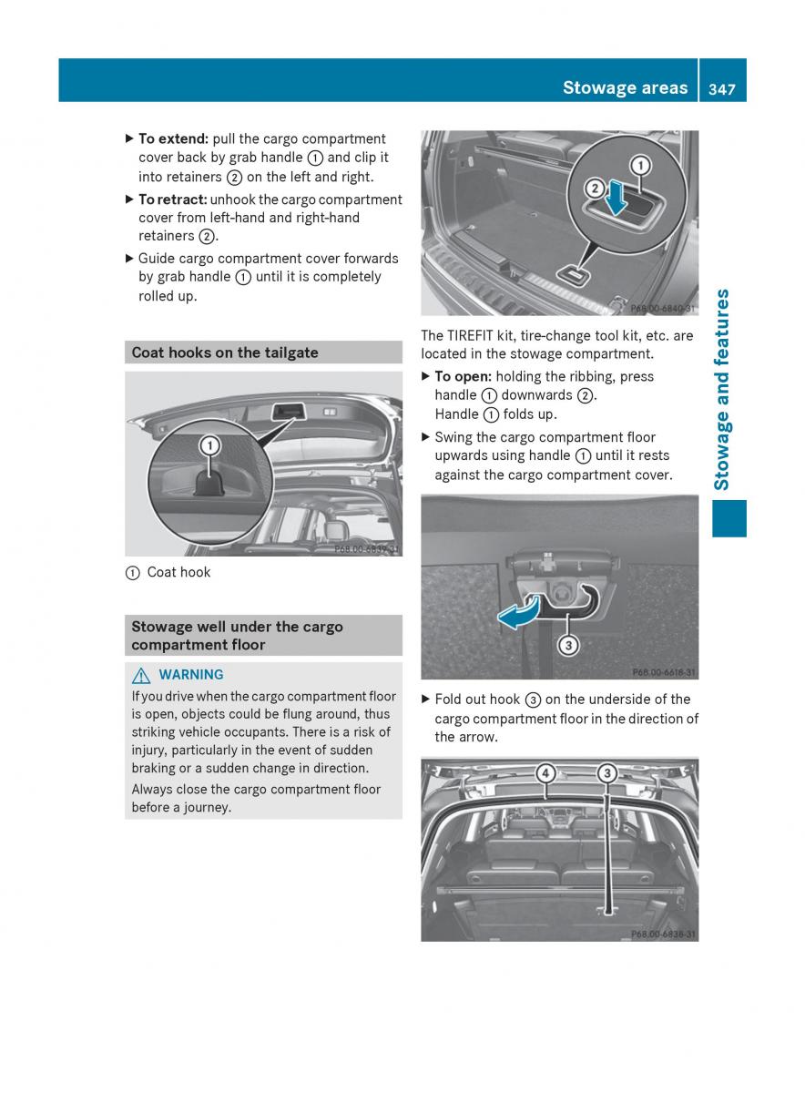 Mercedes Benz GL Class X166 owners manual / page 349