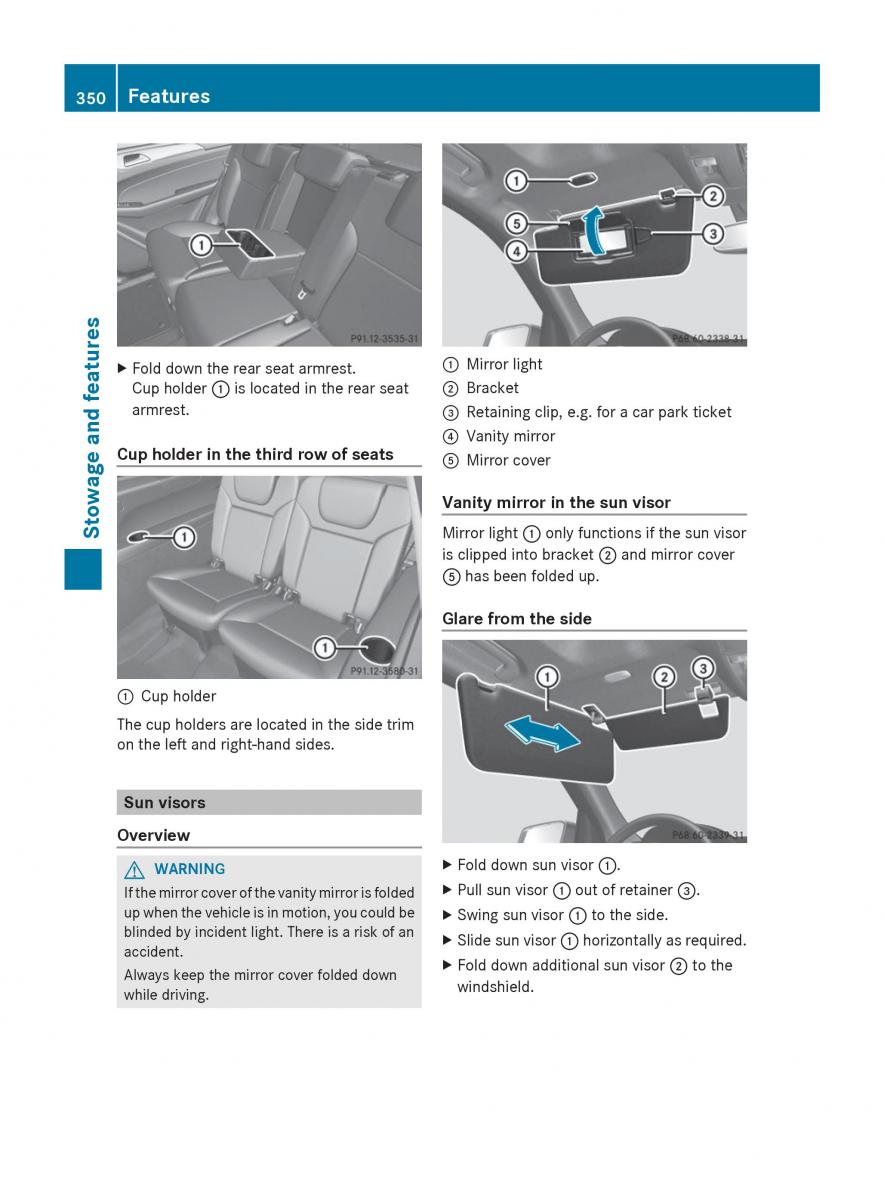 Mercedes Benz GL Class X166 owners manual / page 352