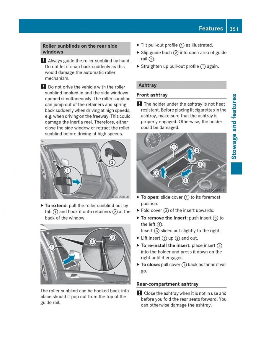 Mercedes Benz GL Class X166 owners manual / page 353