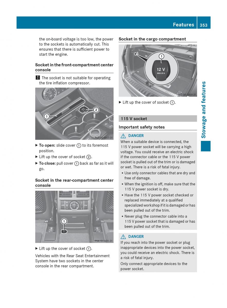 Mercedes Benz GL Class X166 owners manual / page 355