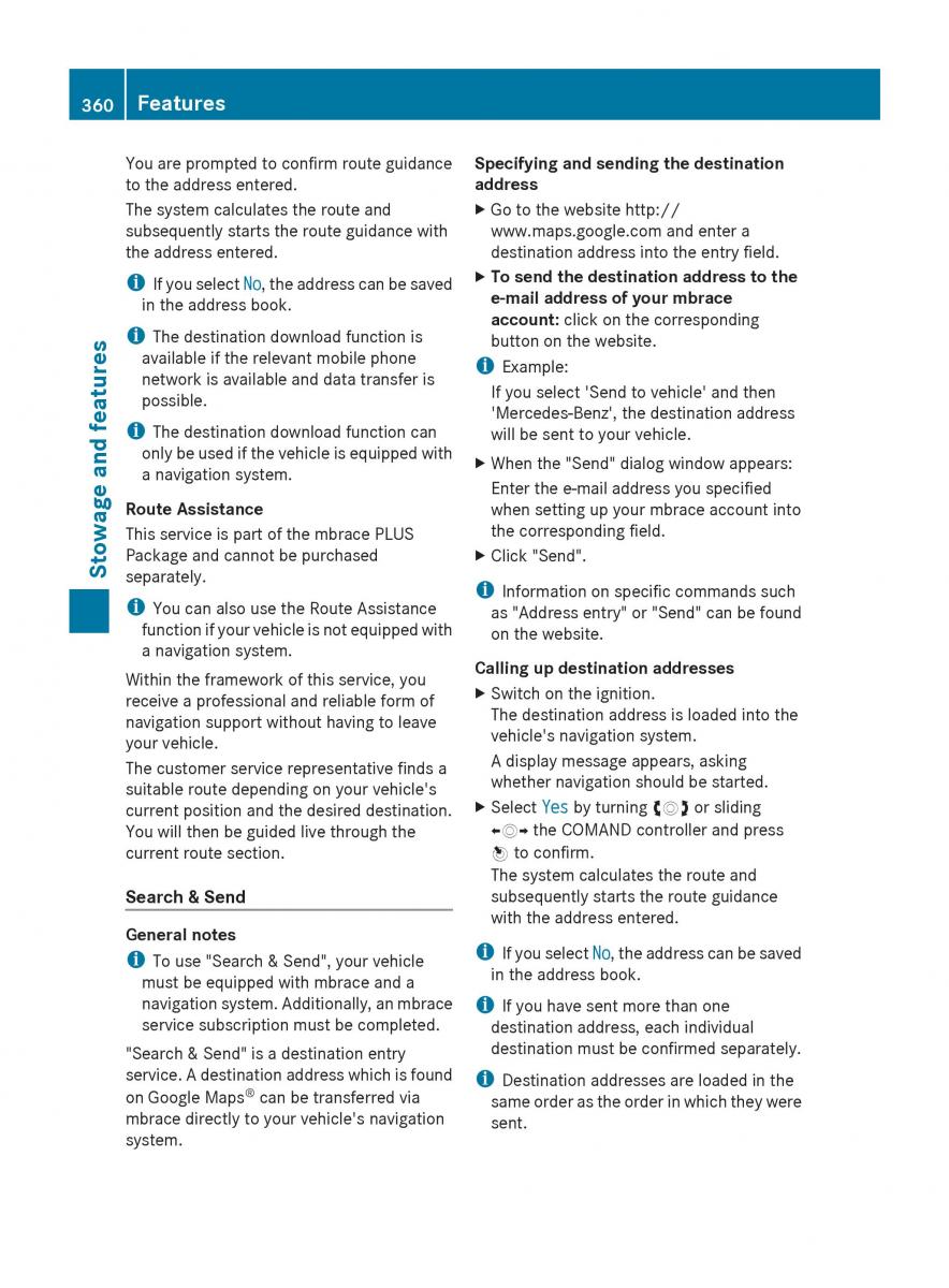 Mercedes Benz GL Class X166 owners manual / page 362