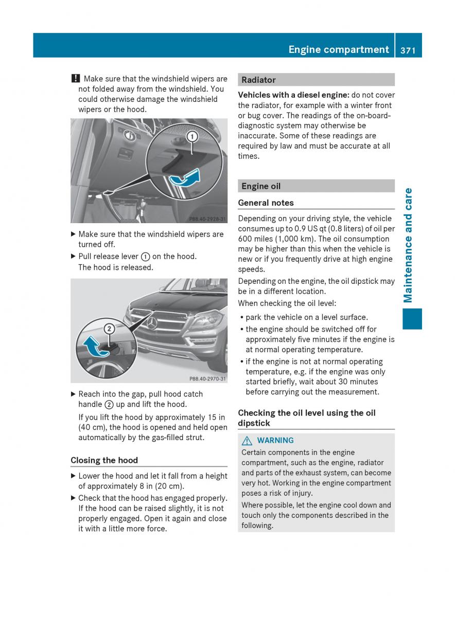 Mercedes Benz GL Class X166 owners manual / page 373