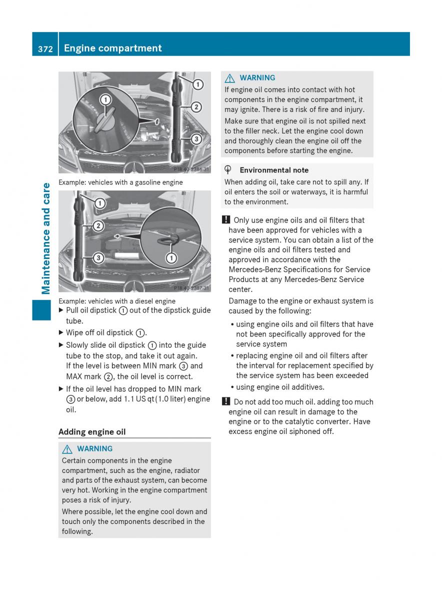 Mercedes Benz GL Class X166 owners manual / page 374