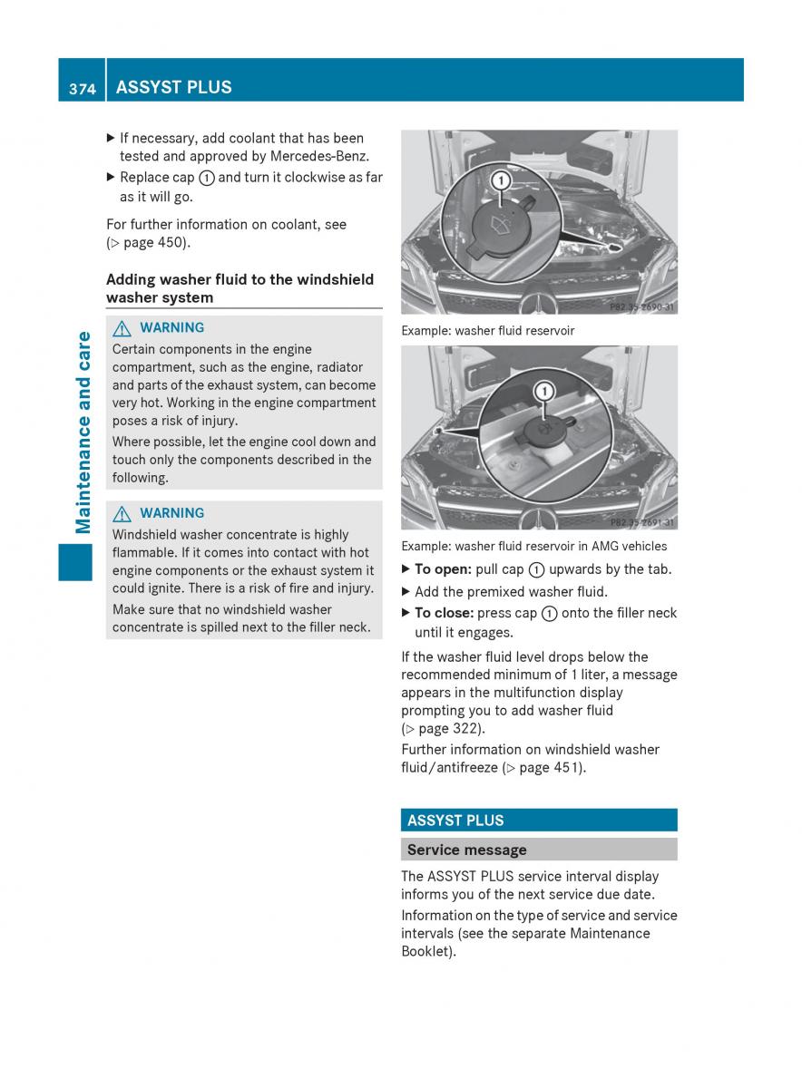 Mercedes Benz GL Class X166 owners manual / page 376