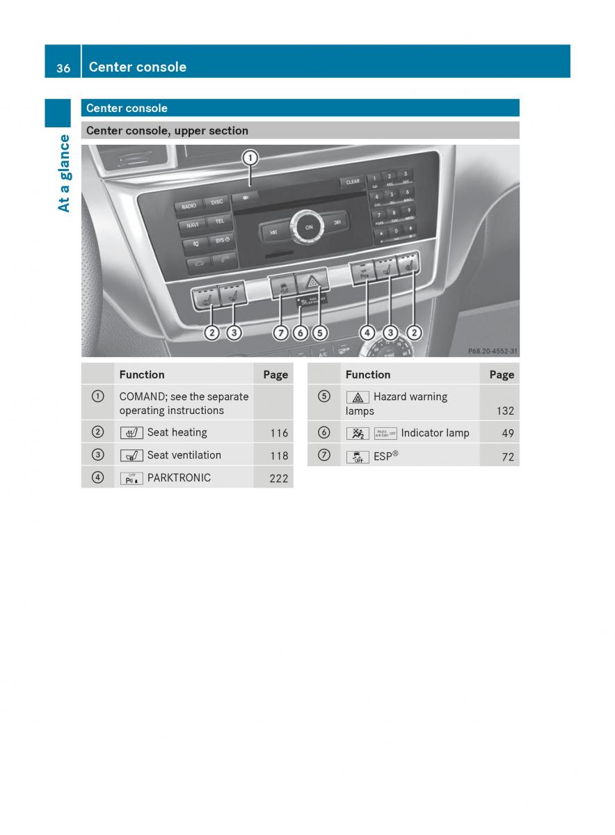 Mercedes Benz GL Class X166 owners manual / page 38