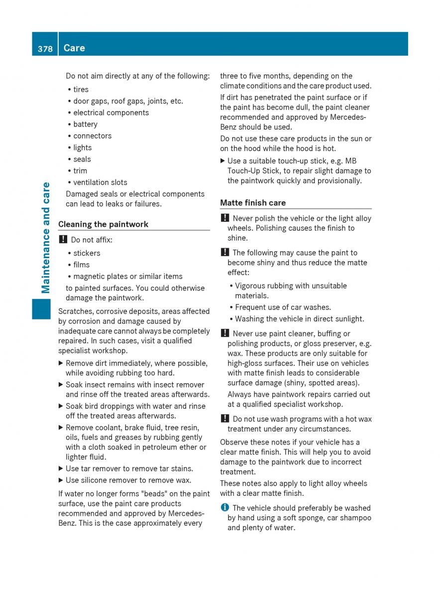 Mercedes Benz GL Class X166 owners manual / page 380