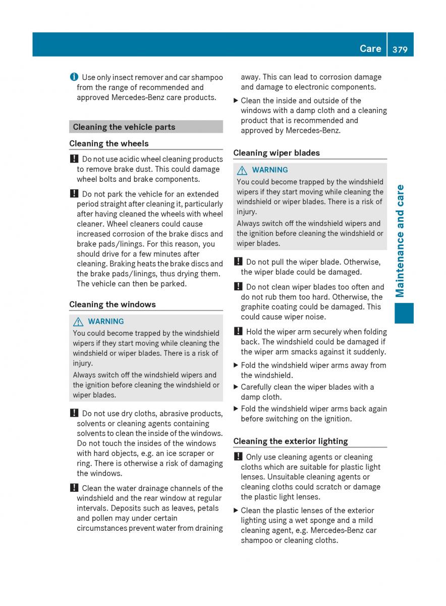 Mercedes Benz GL Class X166 owners manual / page 381