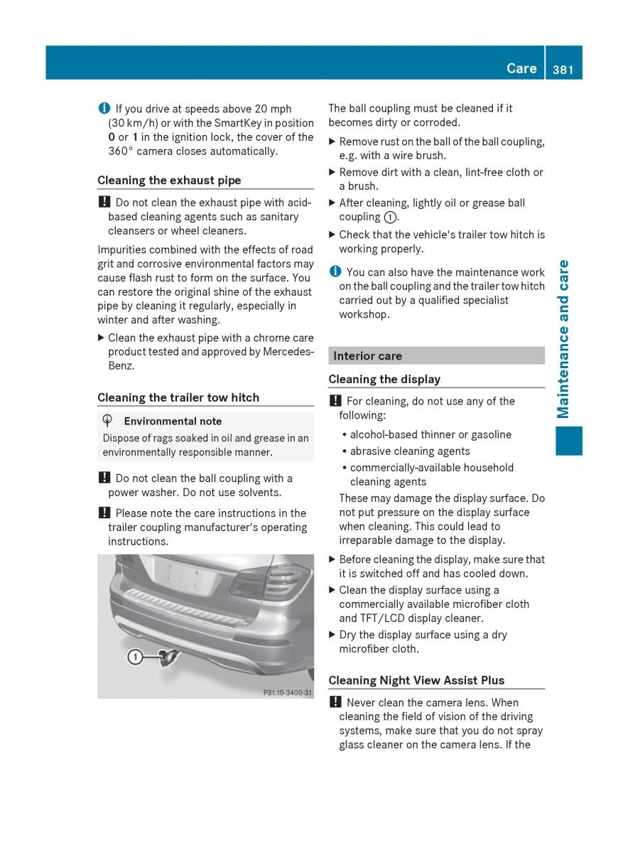 Mercedes Benz GL Class X166 owners manual / page 383