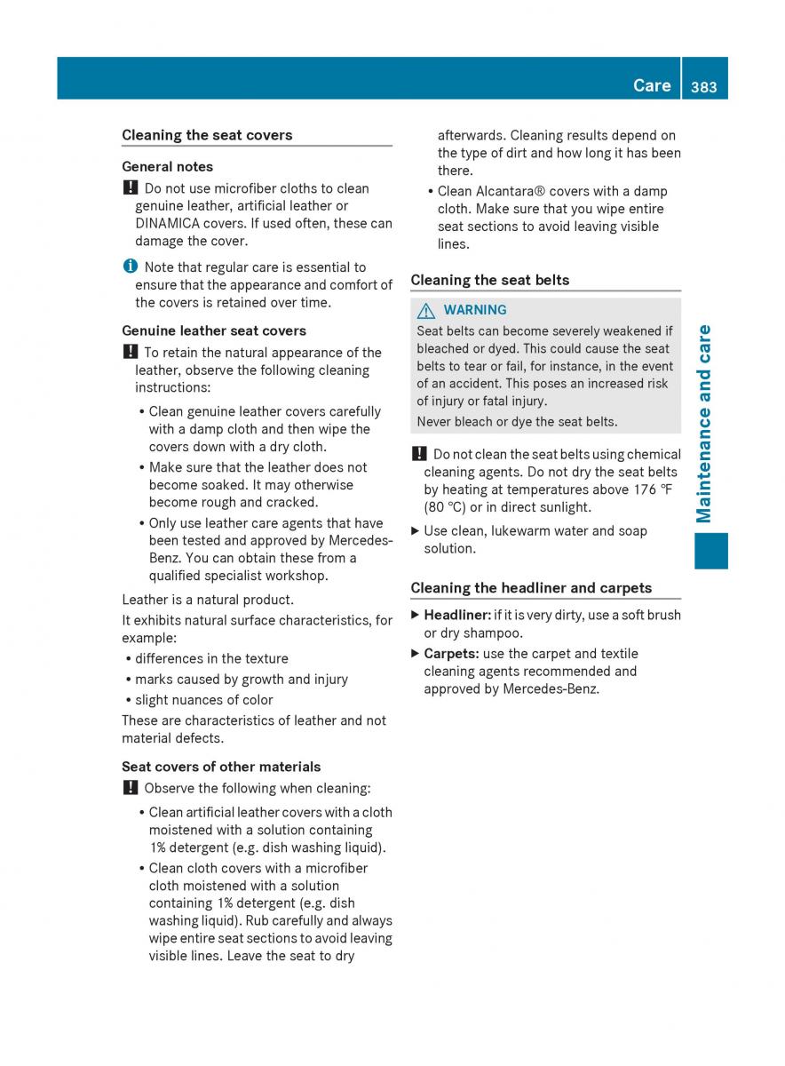 Mercedes Benz GL Class X166 owners manual / page 385